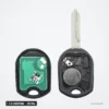 Clé télécommande 315 MHz 3 à 5 boutons pour Ford Explorer, F-150, puce 4D63 - coque ouverte, circuit et pile visibles