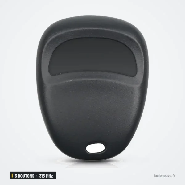 Clé télécommande 315 MHz 3 boutons pour Chevrolet, Cadillac, GMC, Hummer - dos de la coque, uni