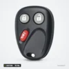 Clé télécommande 315 MHz 3 boutons pour Chevrolet Tahoe, Cadillac Escalade - vue de face, trois boutons et alarme rouge