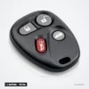 Clé télécommande 315 MHz 4 boutons pour Chevrolet Cavalier, Cadillac CTS - vue de face, trois boutons, bouton rouge en bas