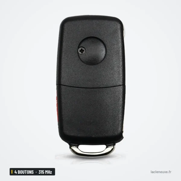 Clé télécommande 315 MHz 4 boutons pour Ford Focus, Explorer, puce ID63 - dos de la clé, vue arrière