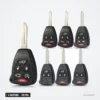 Clé télécommande 315 MHz 4 boutons pour Jeep Compass, Wrangler - plusieurs coques de clés différentes, vue d'ensemble