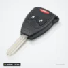Clé télécommande 315 MHz 4 boutons pour Jeep Compass, Wrangler, Dodge Dakota - vue de face, deux boutons et lame