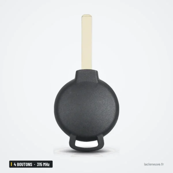 Clé télécommande 315 MHz 4 boutons pour Mercedes-Benz Smart Fortwo, puce ID46 - clé vue de profil, lame repliée