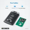 Clé télécommande 315 MHz 5 boutons pour Cadillac CTS, STS, puce ID46 - circuit et boutons séparés de la coque