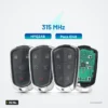 Clé télécommande 315 MHz pour Cadillac Escalade, XTS, CTS, ATS, puce ID46 - trois clés et circuit côte à côte
