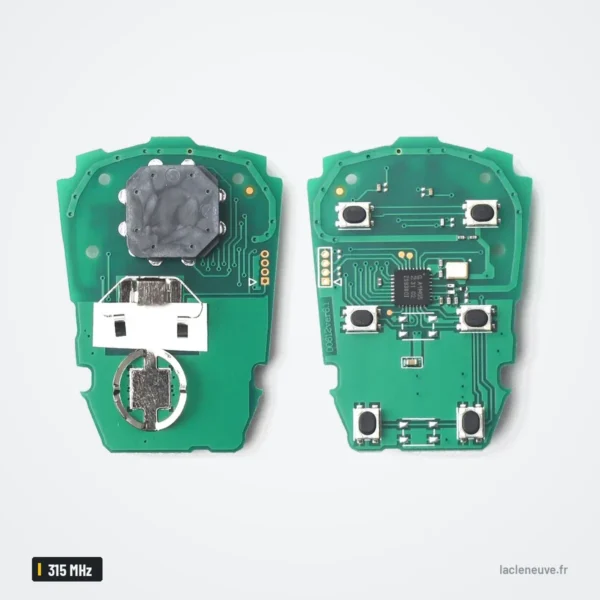Clé télécommande 315 MHz pour Cadillac Escalade, XTS, CTS, ATS, puce ID46 - circuit imprimé recto-verso