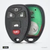 Clé télécommande 315 MHz pour Chevrolet Silverado, GMC Sierra, puce ID46 - vue de face, quatre boutons et circuit imprimé