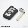 Clé télécommande 4 boutons pour BMW Série 7 745i, 750i, 760i, puce ID7944 - vue de face, lame dépliée sur le côté