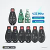 Clé télécommande 4 boutons pour Chrysler 300, Dodge Challenger, 433 MHz - plusieurs boîtiers et circuits imprimés alignés