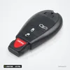 Clé télécommande 4 boutons pour Chrysler 300, Dodge Challenger, 433 MHz - vue de profil, bouton d'alarme en bas