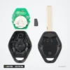 Clé télécommande 433/315 MHz 3 boutons pour BMW Série 3, 5, 7, X5, puce ID44 - coque ouverte en deux parties avec lame