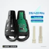 Clé télécommande 433/315 MHz 4 boutons pour Saab 9-3, 9-5, puce ID46 - coque ouverte avec circuit imprimé et deux lames