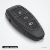 Clé télécommande 433/434 MHz 3 boutons pour Ford Focus, Mondeo, Kuga, puce 4D83 - vue de face, forme effilée