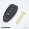 Clé télécommande 433/434 MHz 3 boutons pour Ford Focus, Mondeo, Kuga, puce 4D83 - lame détachée posée à côté