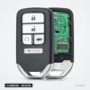 Clé télécommande 433,92 MHz 4/5 boutons pour Honda Fit, Jazz, HR-V, puce 4A - coque ouverte, boutons et circuit séparés