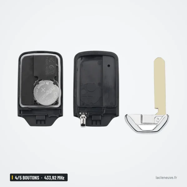 Clé télécommande 433,92 MHz 4/5 boutons pour Honda Fit, Jazz, HR-V, puce 4A - pièces détachées, pile, coques et lame