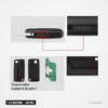 Clé télécommande 433 MHz 2/3 boutons pour Citroën C5, C3, Berlingo, puce ID46 - gros plan sur la référence gravée sur la lame