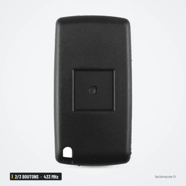 Clé télécommande 433 MHz 2/3 boutons pour Citroën C5, C3, Berlingo, puce ID46 - dos de la coque, uni