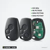 Clé télécommande 433 MHz 2/3 boutons pour Dacia Duster, Logan - trois clés avec lame, circuit imprimé visible à droite