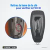 Clé télécommande 433 MHz 2/3 boutons pour Ford Focus, Fiesta, Mondeo - gros plan sur l'emplacement de la lame, encart agrandi