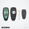 Clé télécommande 433 MHz 2/3 boutons pour Ford Focus, Fiesta, Mondeo, Kuga - circuit, pile, lame et coque arrière détachés