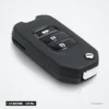 Clé télécommande 433 MHz 2/3 boutons pour Honda Civic, Accord, CR-V, puce ID47 - vue de face, trois boutons alignés
