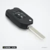 Clé télécommande 433 MHz 2/3 boutons pour Honda Civic, Accord, CR-V, puce ID47 - clé dépliée, lame à embout doré