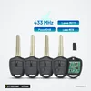 Clé télécommande 433 MHz 2/3 boutons pour Mitsubishi Lancer, Outlander, Pajero - quatre télécommandes avec circuit imprimé