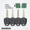 Clé télécommande 433 MHz 2/3 boutons pour Mitsubishi Pajero, ASX, lame MIT8 - quatre clés alignées, lame déployée