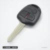 Clé télécommande 433 MHz 2/3 boutons pour Mitsubishi Pajero, ASX, lame MIT8 - vue de face, boutons et lame insérée