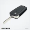 Clé télécommande 433 MHz 2/3 boutons pour Opel Astra H, Zafira B, Vectra C - vue de trois quarts, lame sortie
