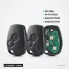 Clé télécommande 433 MHz 2/3 boutons pour Renault Clio 3, Dacia Duster - trois coques avec carte électronique verte