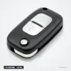 Clé télécommande 433 MHz 2/3 boutons pour Renault Clio, Kangoo, puce PCF7961 - vue de face, lame repliée