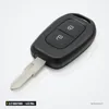 Clé télécommande 433 MHz 2/3 boutons pour Renault, Dacia, Opel, PCF7961M - clé dépliée, lame sortie, vue de profil
