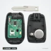 Clé télécommande 433 MHz 2/3 boutons pour Renault, Dacia, Opel, PCF7961M - lame détachée, circuit et pile apparents