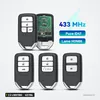 Clé télécommande 433 MHz 2 à 4 boutons pour Honda Civic, CR-V, Jazz - six modèles assemblés avec étiquettes d'information