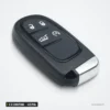 Clé télécommande 433 MHz 2 à 5 boutons pour Jeep Cherokee, 433 MHz - vue de face, trois boutons et contour chromé