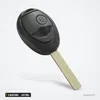 Clé télécommande 433 MHz 2 boutons pour Mini Cooper S R50, R53, puce PCF7931 - vue de profil opposé, lame et bouton
