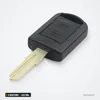 Clé télécommande 433 MHz 2 boutons pour Opel Agila, Meriva, Astra, sans puce - vue de profil, lame et petite tête