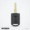 Clé télécommande 433 MHz 2 boutons pour Opel Agila, Meriva, Astra, sans puce - lame droite, vue de face