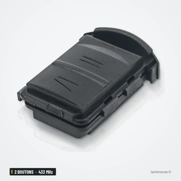 Clé télécommande 433 MHz 2 boutons pour Opel Corsa C, Meriva, Tigra, sans puce - dos de la coque, surface striée