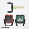 Clé télécommande 433 MHz 2 boutons pour Opel Zafira, Astra, Corsa - lame et deux coques détachées, couleurs différentes