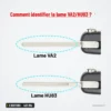 Clé télécommande 433 MHz 2 boutons pour Peugeot 207, 307, 407, 308, puce ID46 - comparaison de deux profils de lame
