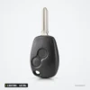 Clé télécommande 433 MHz 2 boutons pour Renault Clio 3, Twingo, Dacia Logan - clé fixe, lame dentée visible en haut
