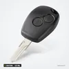 Clé télécommande 433 MHz 2 boutons pour Renault Clio, Twingo, puce ID46 - vue de face, boutons visibles
