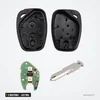 Clé télécommande 433 MHz 2 boutons pour Renault Trafic, Kangoo, puce ID46 - coque ouverte avec circuit et lame séparée