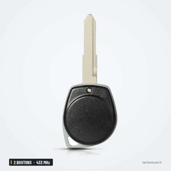 Clé télécommande 433 MHz 2 boutons pour Suzuki Swift, SX4, Grand Vitara - tête lisse sans boutons, avec lame