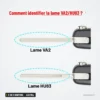 Clé télécommande 433 MHz 2 ou 3 boutons pour Citroën C2, C3, C4, Peugeot 207 - comparaison de deux profils de lame