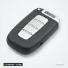 Clé télécommande 433 MHz 3/4 boutons pour Hyundai i30, Kia Sorento, Optima - clé noire à liserés argentés, debout